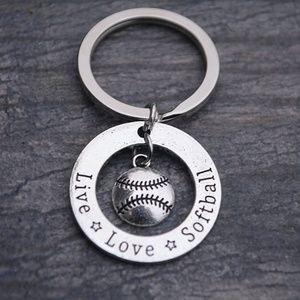 Softball Keychain